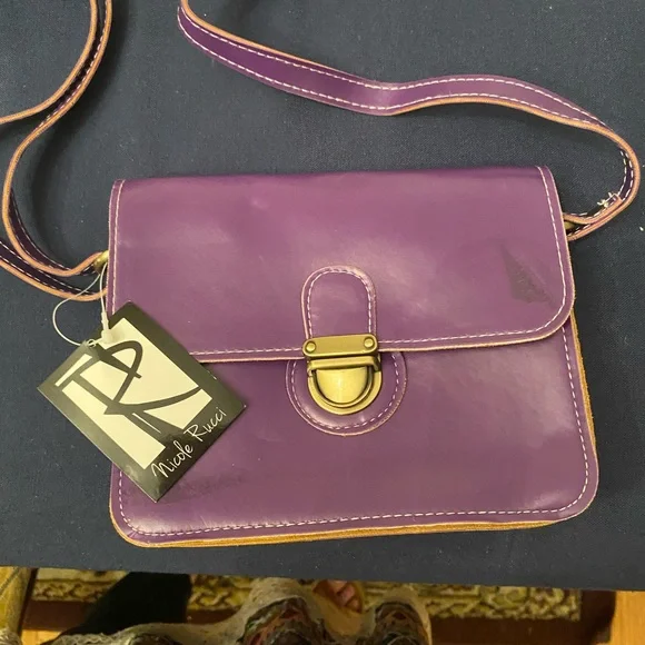 NWT Nicole Rucci purple shoulder bag - Picture 5 of 6